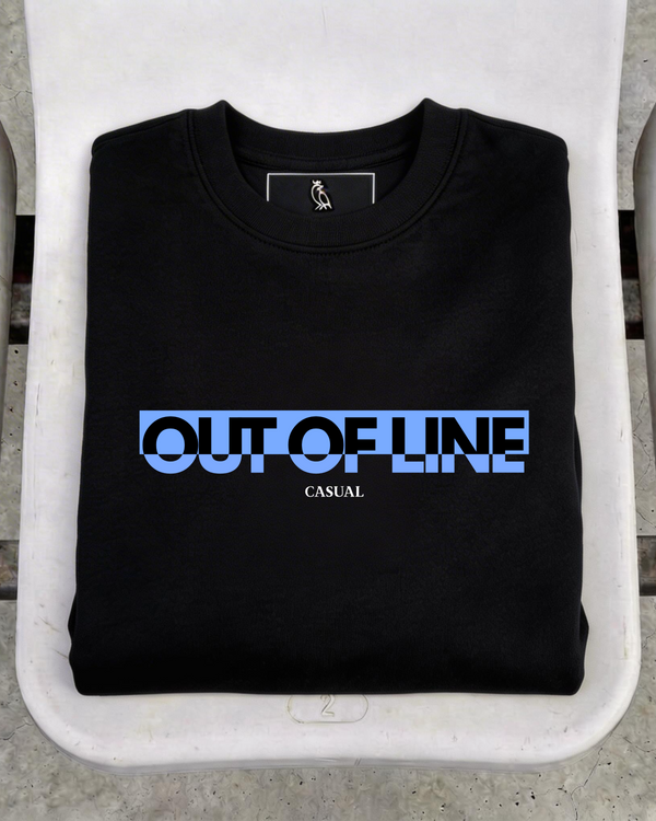 Sudadera "OUT OF LINE" Blue/Black | Heavyweight Terracewear Ruff