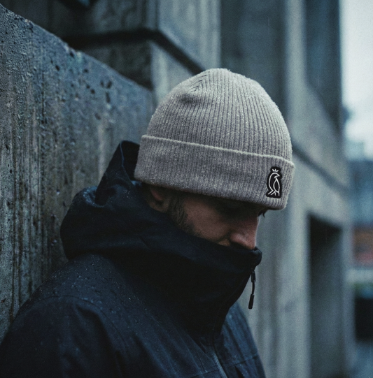 BEANIE "DOCKER" RIBBED — Concrete Grey, Oxblood, Navy