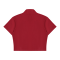 Women's Cropped Full Zip Short Sleeve T-Shirt