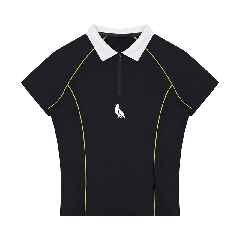 Women’s Slim Fit Quarter-Zip Polo Shirt