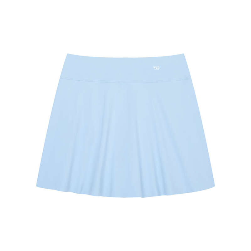 Women's A-Line Contrast Panel Slit Skirt