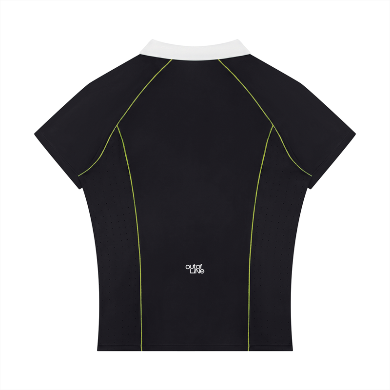 Women’s Slim Fit Quarter-Zip Polo Shirt