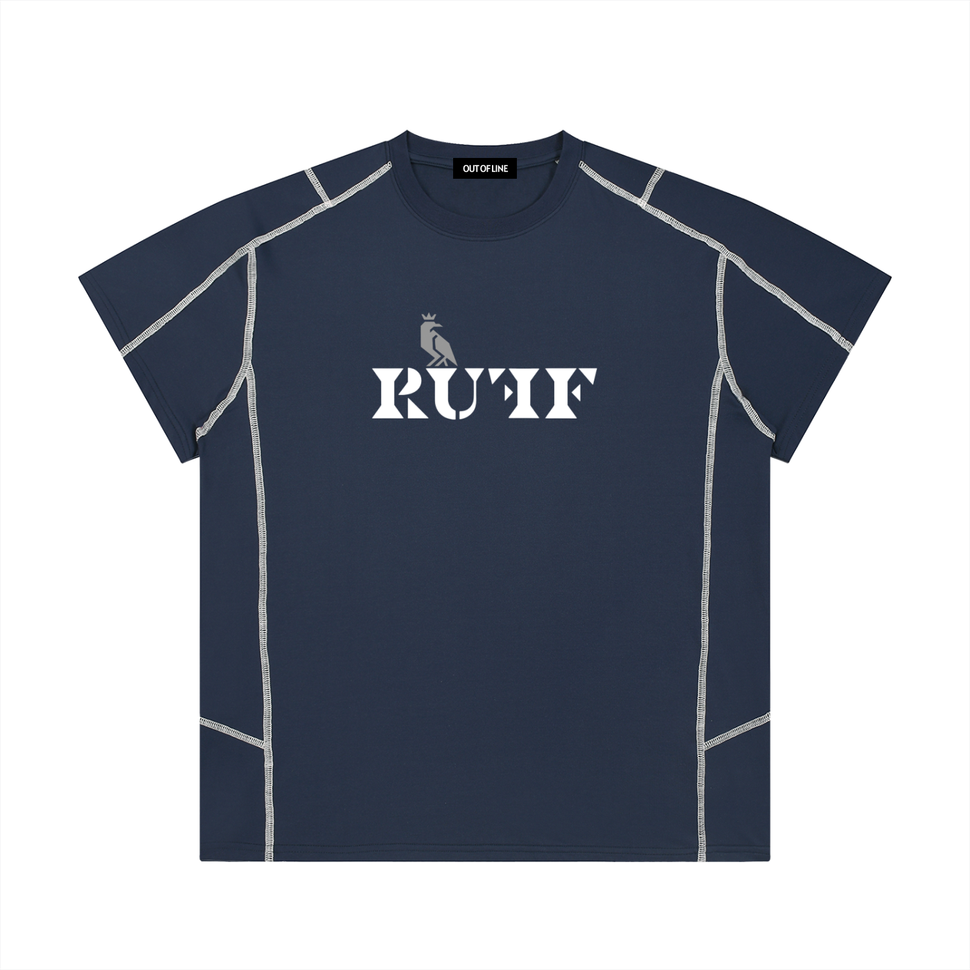 Camiseta RUFF ENDLINE en azul marino, imagen 1 de 4