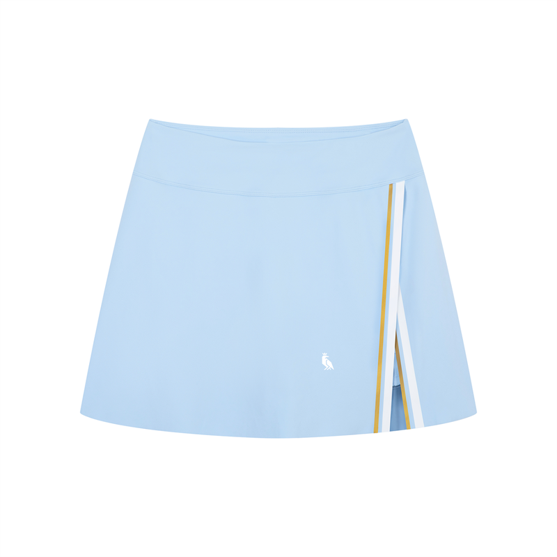 Women's A-Line Contrast Panel Slit Skirt