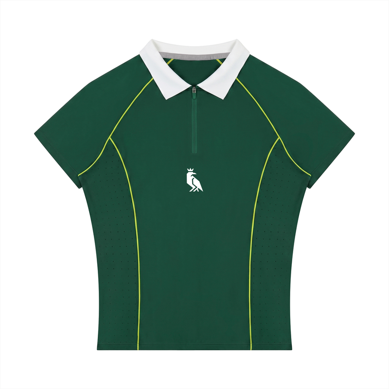 Women’s Slim Fit Quarter-Zip Polo Shirt