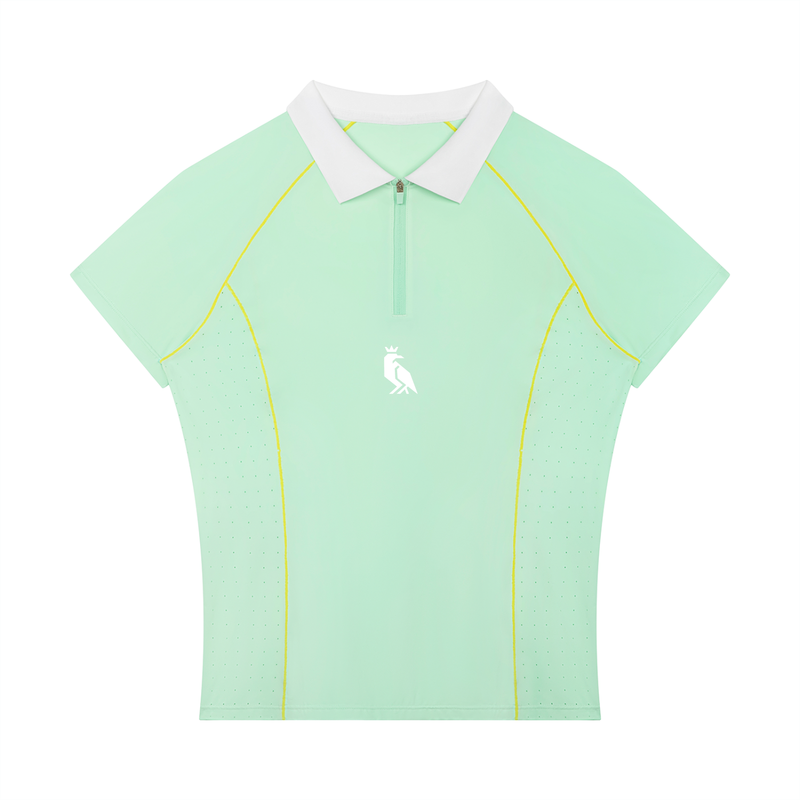Women’s Slim Fit Quarter-Zip Polo Shirt