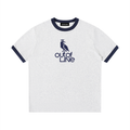 Contrast Edge Ribbed Crewneck T-Shirt