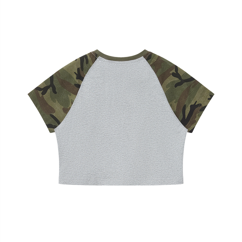 Women’s Camo Raglan Crop T-Shirt