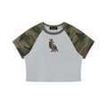 Women’s Camo Raglan Crop T-Shirt