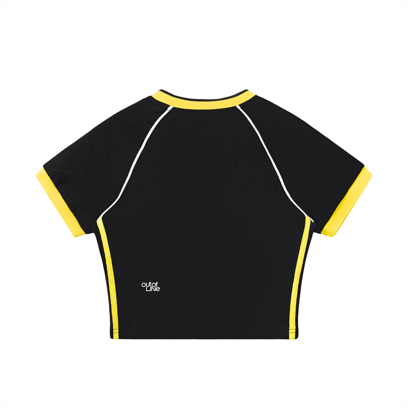 Camiseta RUFF BASELINE en negro/amarillo, imagen 2 de 2