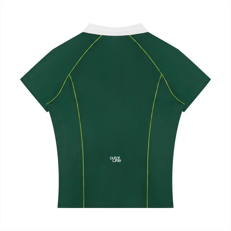 Women’s Slim Fit Quarter-Zip Polo Shirt
