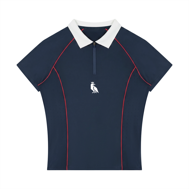 Women’s Slim Fit Quarter-Zip Polo Shirt