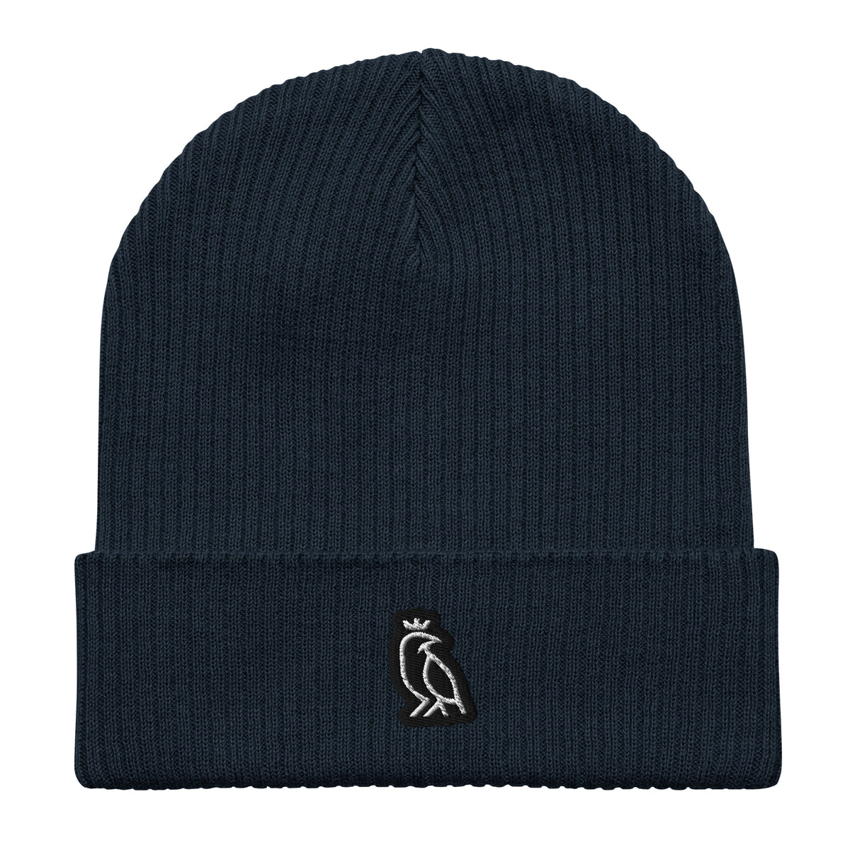 Gorro RUFF DOCKER azul marino de punto acanalado