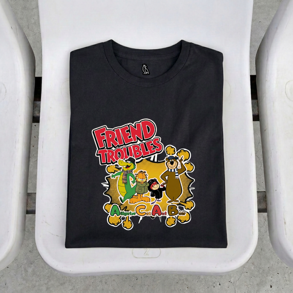 CAMISETA FRIEND TROUBLES NEGRA
