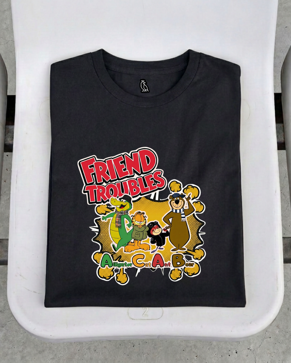 CAMISETA FRIEND TROUBLES NEGRA