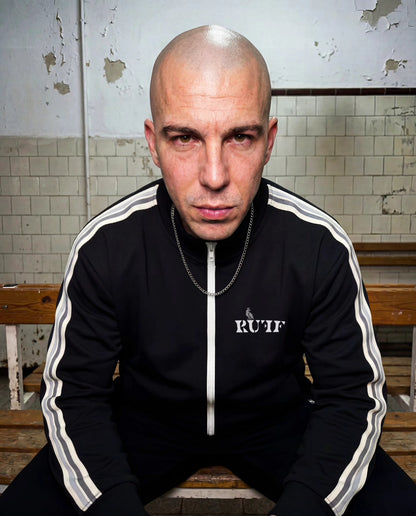 Contrast Side-Stripe Stand Collar  Jacket