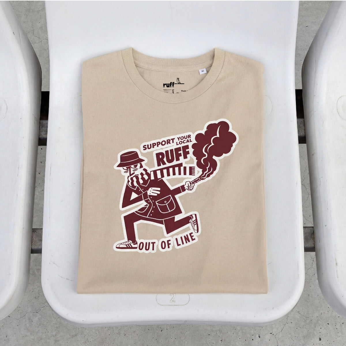 Camiseta SUPPORT YOUR LOCAL Beige
