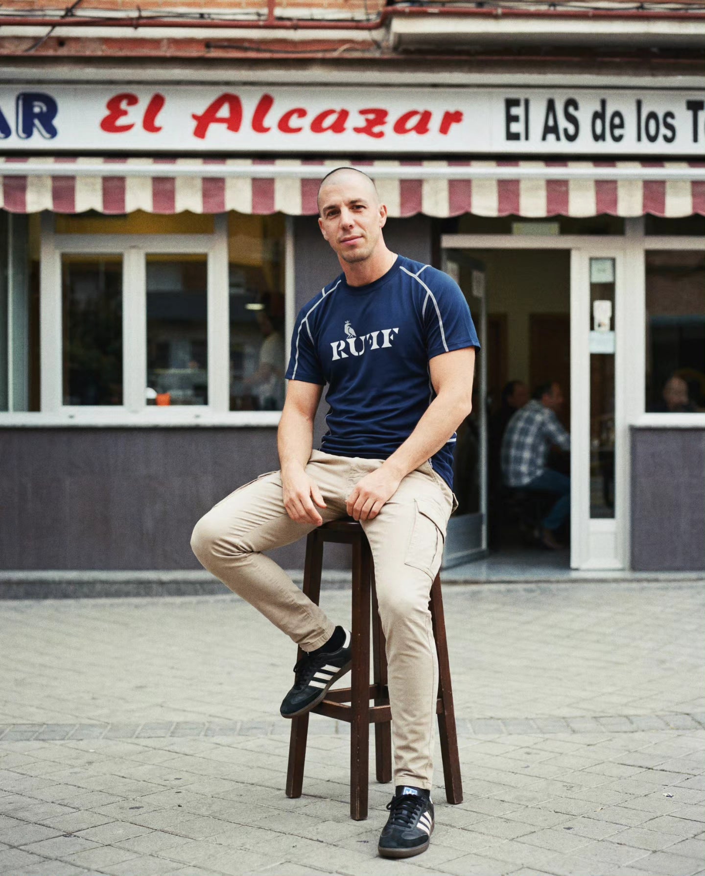 Camiseta RUFF ENDLINE en azul marino, imagen 3 de 4
