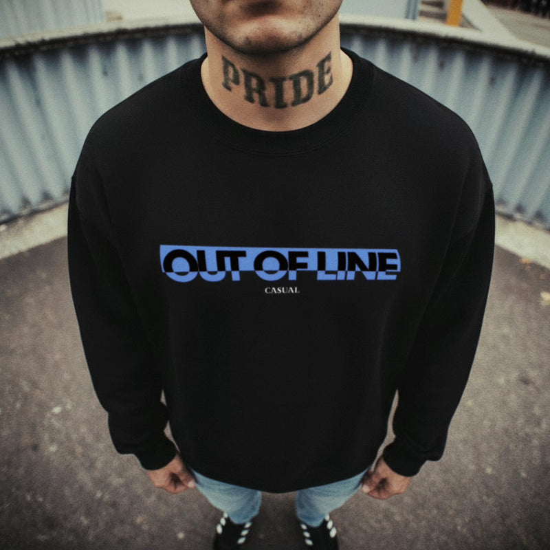 Sudadera "OUT OF LINE" Blue/Black | Heavyweight Terracewear Ruff