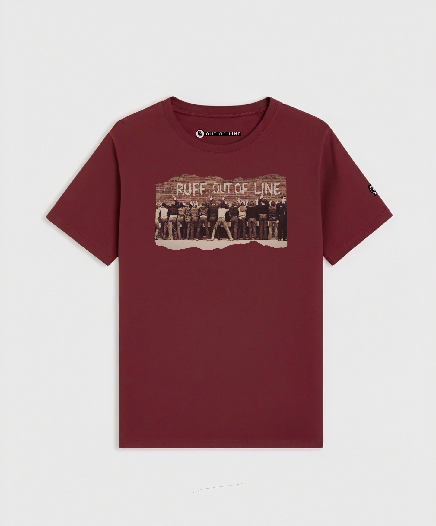 Camiseta Ruff Out Of Line Burdeos