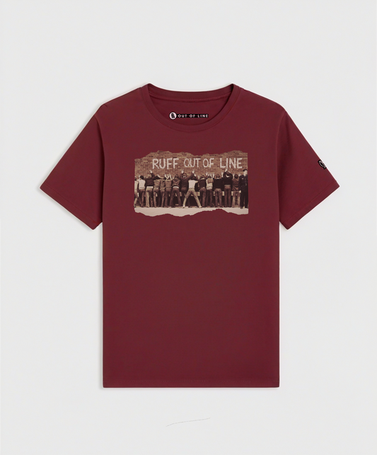 Camiseta Ruff Out Of Line Burdeos