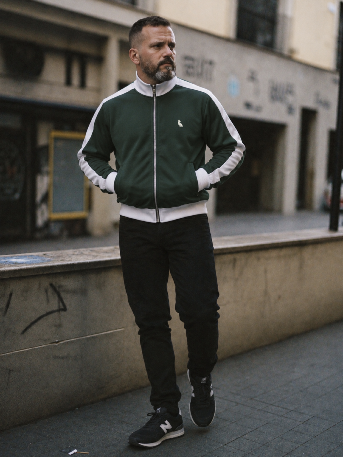 RUFF TRACKSUIT CLASSIC — Verde Oscuro / Blanco