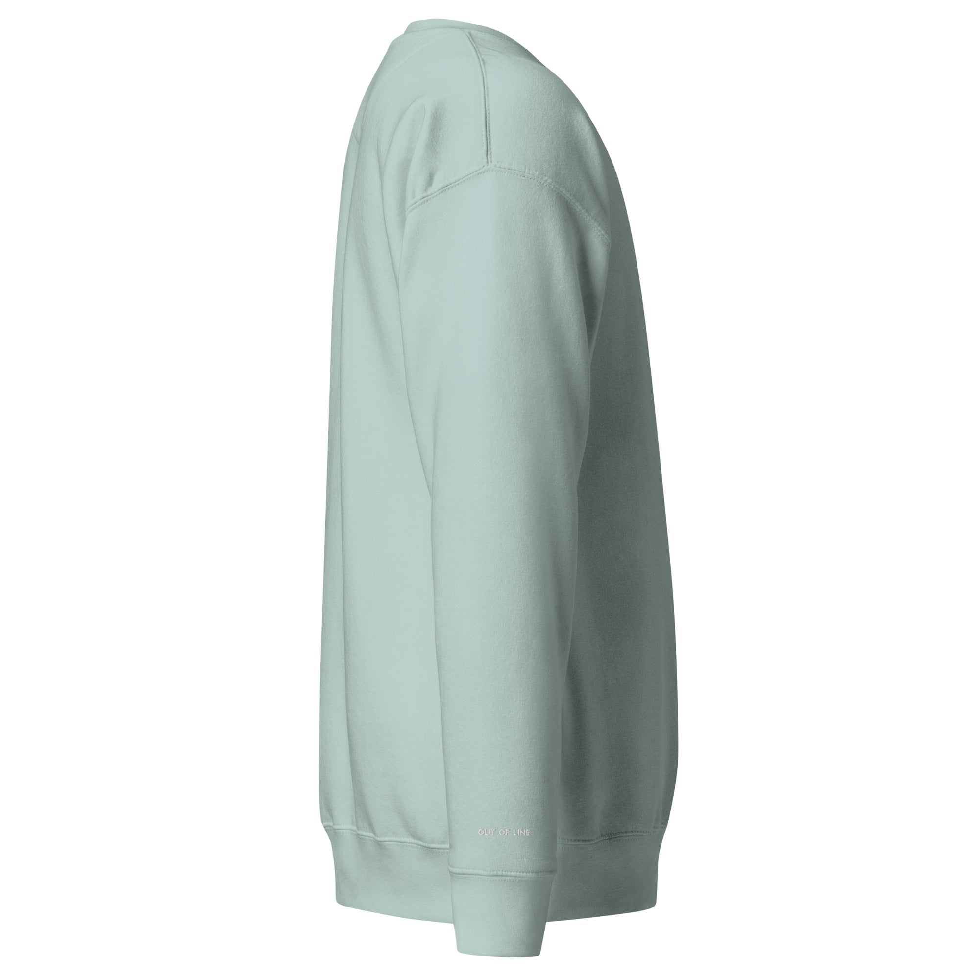 Sudadera RUFF LISO azul agave, vista lateral