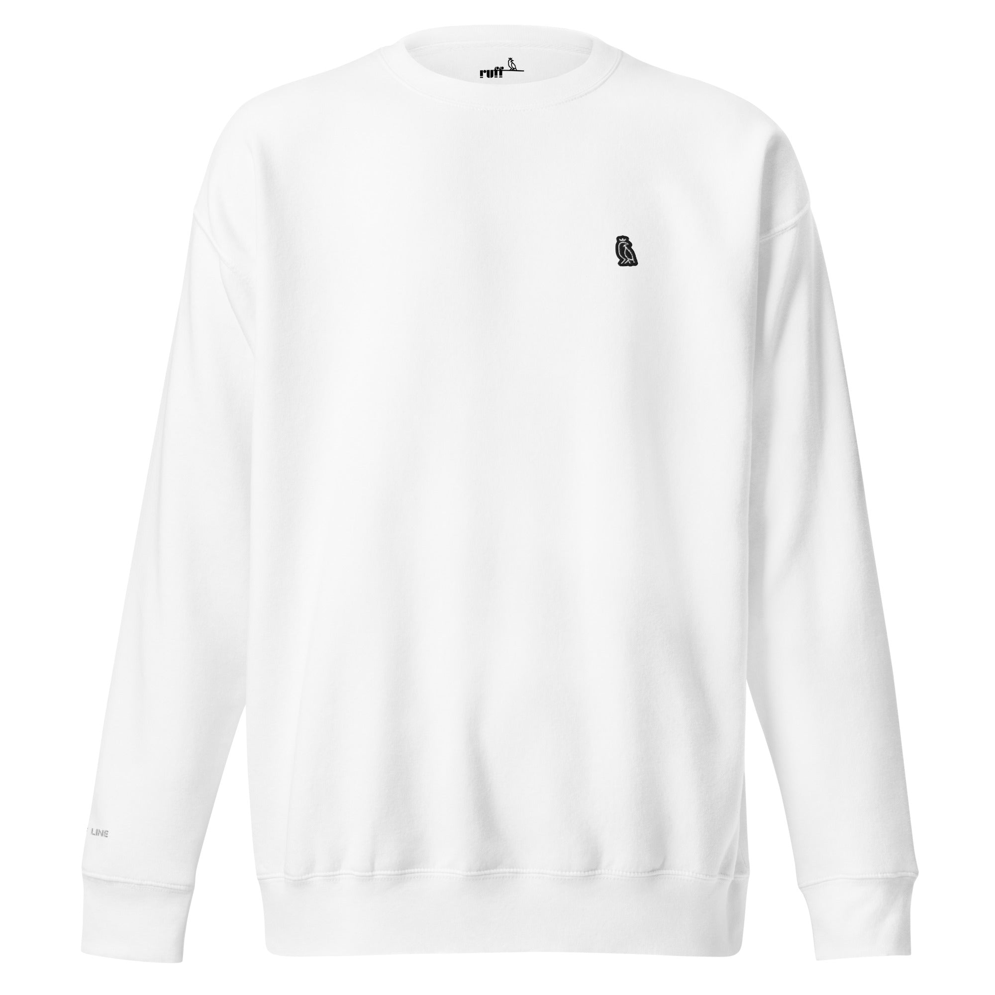 Sudadera RUFF LISO blanca, vista frontal